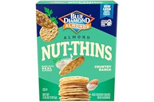 Blue Diamond Almonds Nut Thins Cracker Crisps, Country Ranch, 4.25 Ounce
