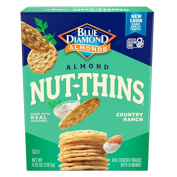 BLUE DIAMOND ALMONDS NUT THINS CRACKER CRISPS, COUNTRY...