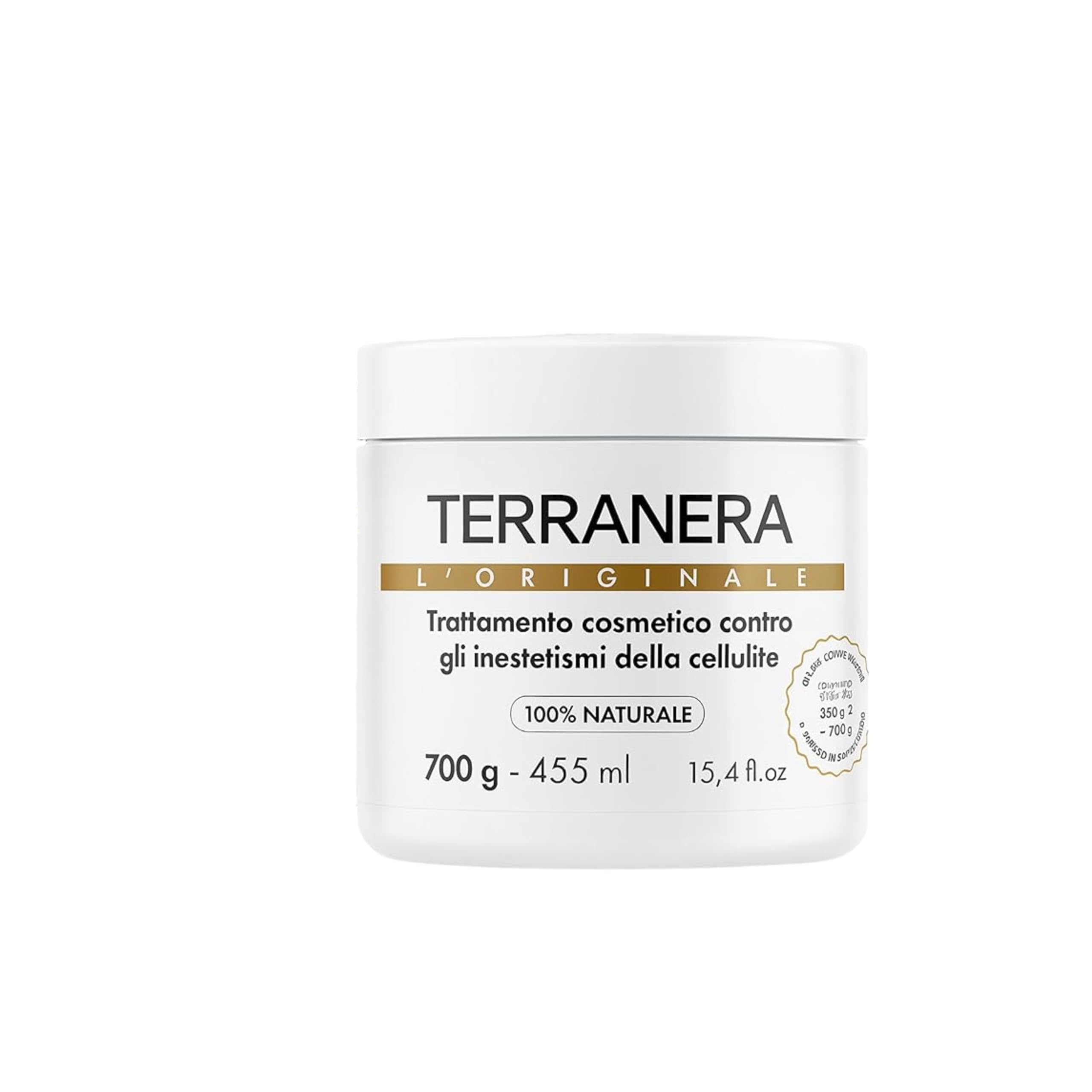 Anti-Cellulite Rapid Draining Mud - Tones and Smoothes Skin - Fights Cellulite Blemishes - 700g Terranera