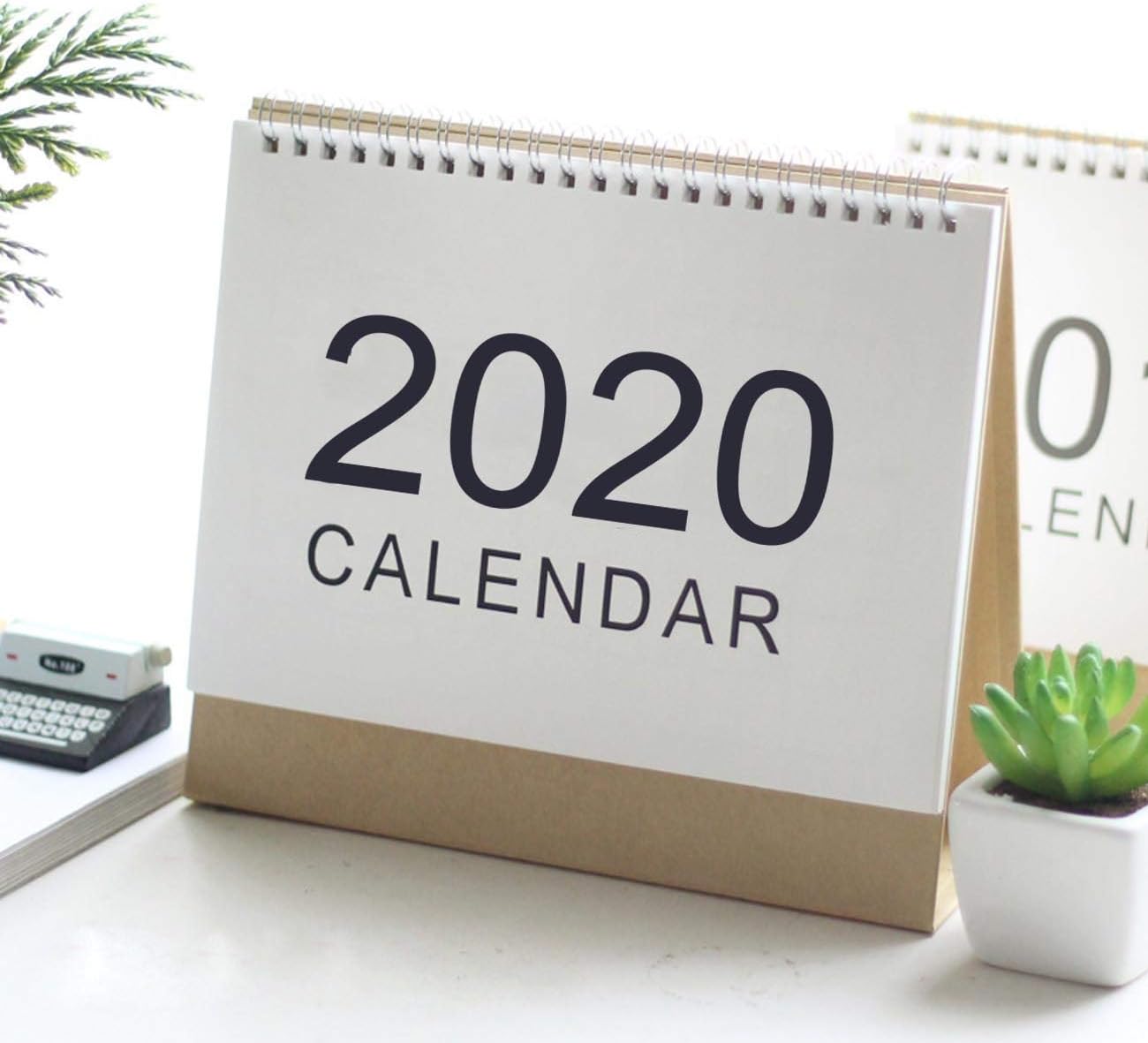 Genleas Flip Monthly Desktop Calendar 2019-2020 Creative Useful Schedule Planner Annual Calendar for School/Classroom/Home 6.5"x 5.9" (S)