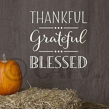 Download Amazon.com: Thankful Grateful Blessed Vinyl Lettering Wall ...