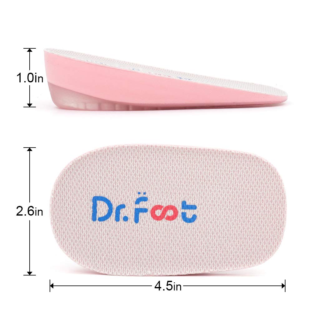 Dr. Foot\'s Height Increase Insoles, Heel Cushion Inserts, Heel Lift Inserts for Leg Length Discrepancies (1\