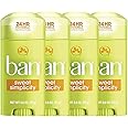 Ban Invisible Solid Antiperspirant Deodorant for Women and Men, 24-Hour Underarm Odor & Sweat Protection, Sweet Simplicity, 2.6 Oz, Pack of 4