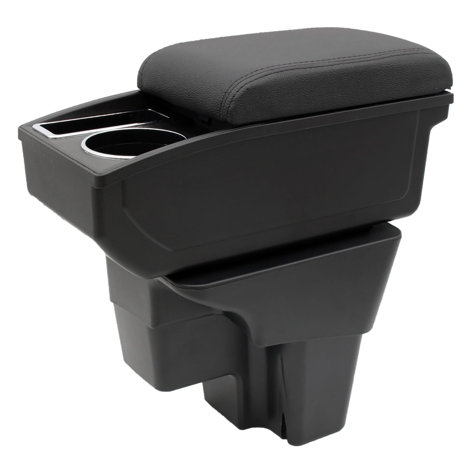 Photo 1 of Car Armrest Box for Kia Rio 2018-2023 Auto Accessories Center Console Leather Arm Rest Double-Layer Storage Space with Cup Holder (Black Thread)