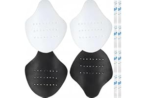 GOUDOGEDC 2 Pairs 4-12" Black & White Shoe Creases Protector, Shoe Toe Protectors Crease Protectors for Sneakers Foam Soft Material Comfortable Shoe Inserts for Men Women