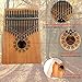 BinDor 17 Key Kalimba Thumb Piano, Finger Piano Mbira Kalimba Solid Mahogany Body Portable Easy-to-learn Musical Instrument with Tuning Hammer