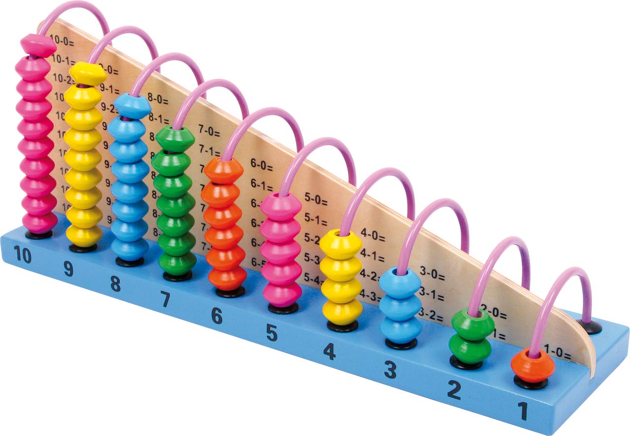small foot 2138 wooden calculation frame, easy learning of addition and substraction, preschool classic