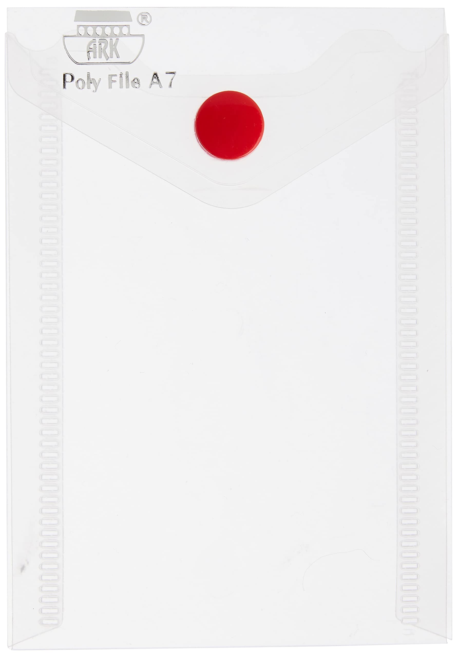 ARK Carry File Popper Wallet File with Press Stud Closure [Pack of 5] (Clear, A7)