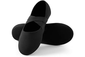 SANGEESON Ballet Shoes for Women(Leather Full Sole, Arch Support, Breathable), Jazz Shoes, Ballerina Shoes, Dance Shoes Women for Beginner