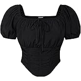Scarlet Darkness Renaissance Shirt Women Off The Shoulder Corset Tops Peasant Blouse