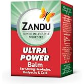 4 x Zandu Balm Ultra Power Balm Multipurpose Solution for Strong Headache Body Ache and Cold 8ml