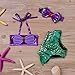 Kids Toddler Baby Girl Mermaid Swimsuits Halter Swimwear Bikini Set with Headband 3Pcs Set (Mermaid, 2-3T)