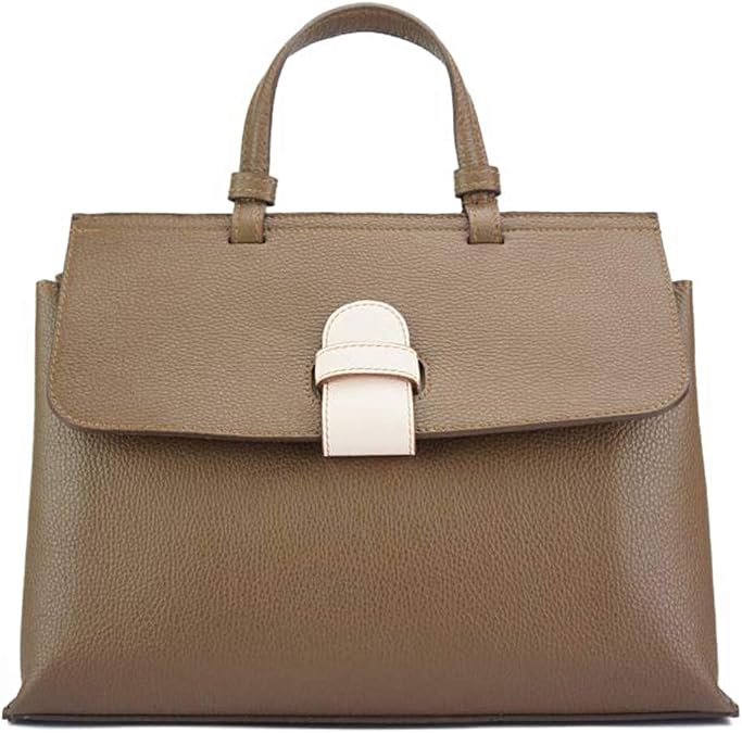 Florence Leather Market Sac Marron à main en cuir pour femme 39x16x25