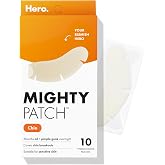 Mighty Patch Hero Cosmetics Chin Acne Pimple Patches, 10 Ct | XL Full Coverage Hydrocolloid Patch, Contoured for Chin, Non-Irritating, Dermatologist Tested, Korean Skincare