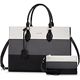 LOVEVOOK Laptop Tote Bag for Women, Work Totes Business Office Computer Briefcase with Clutch Purse