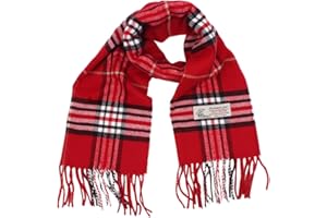 TZ Promise Tartan Plaid Cashmere Feel Classic Soft Luxurious Winter Scarf For Men Women