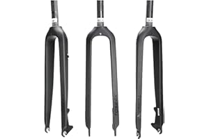 BestParts Full Carbon MTB Front Fork 1-1/8" 26/27.5/29" 3K T800 Fiber Rigid Disc Brake, 28.6mm Threadless Straight Tube Superlight Mountain Bike Forks【US Stock】