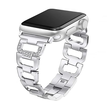 KKSY Correa de Reloj Cadena de Diamantes de Metal para ...