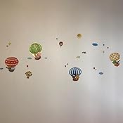 Tessuto Adesivo Riposizionabile, Stickers Murali Bambini, Adesivi Murali Cameretta, Decalcomanie Cameretta, "Le Mongolfiere 3" - Italia - Foto 8