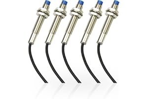 Lzcdelyxiao 5Pcs NO Normally Open PNP Inductive Proximity Sensor Switch M12 Detector 4mm DC6V-36V 3 Wire LJ12A3-4-Z/BY