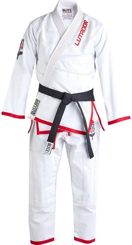 Blitz Kids Lutador Brazilian Jiu Jitsu Gi - White - BJJ Uniform Suit Training