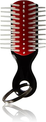 Denman Mini Keyring Hairbrush Pack 1 On-the-Go Styling Fringe Touch-Up view 1