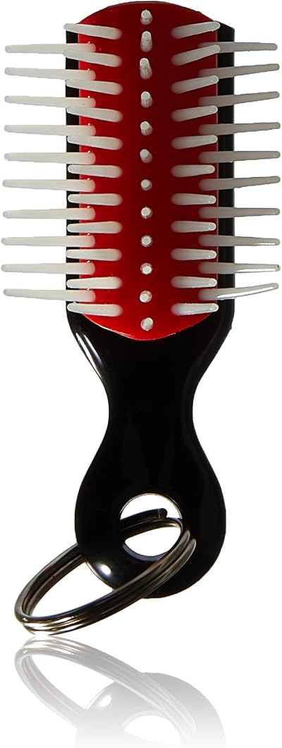 Denman Mini Keyring Hairbrush Pack 1 On-the-Go Styling Fringe Touch-Up