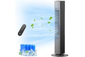 ZENGALEFLOW Evaporative Air Cooler, 3-IN-1 Portable Air Conditioner w/1.2l Water Tank, 3 Ice Packs, 7H Smart Timer, 60° Swing, aire acondicionado portatil, 35” Windowless Air Cooler for Room Bedroom, Black