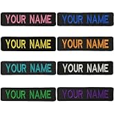 Embroidery Name Patches,2 Pieces Custom Personalized Military Tapes Tag Customized Logo ID for Multiple Clothing Bags Vest Jackets Work Shirts (Normal)