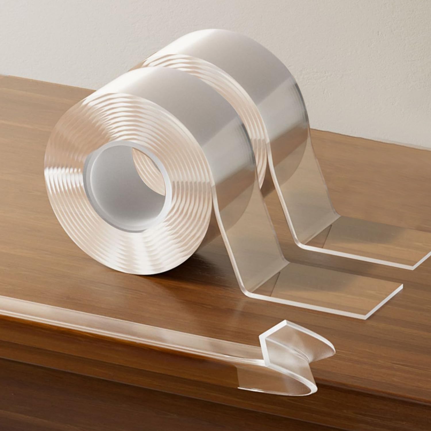 Photo 1 of Baby Proofing Soft Edge Protector for Baby,Clear Edge Protector Strip Sharp Edge Wrap Cover Tape,Corner Bumpers for Furniture,Crib Rail Covers for Teething ((Pack of 2)-13Ft)