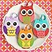 Colorful Unique Owl Luggage or Backpack ID Tags (Set of 4 -Assorted Styles)