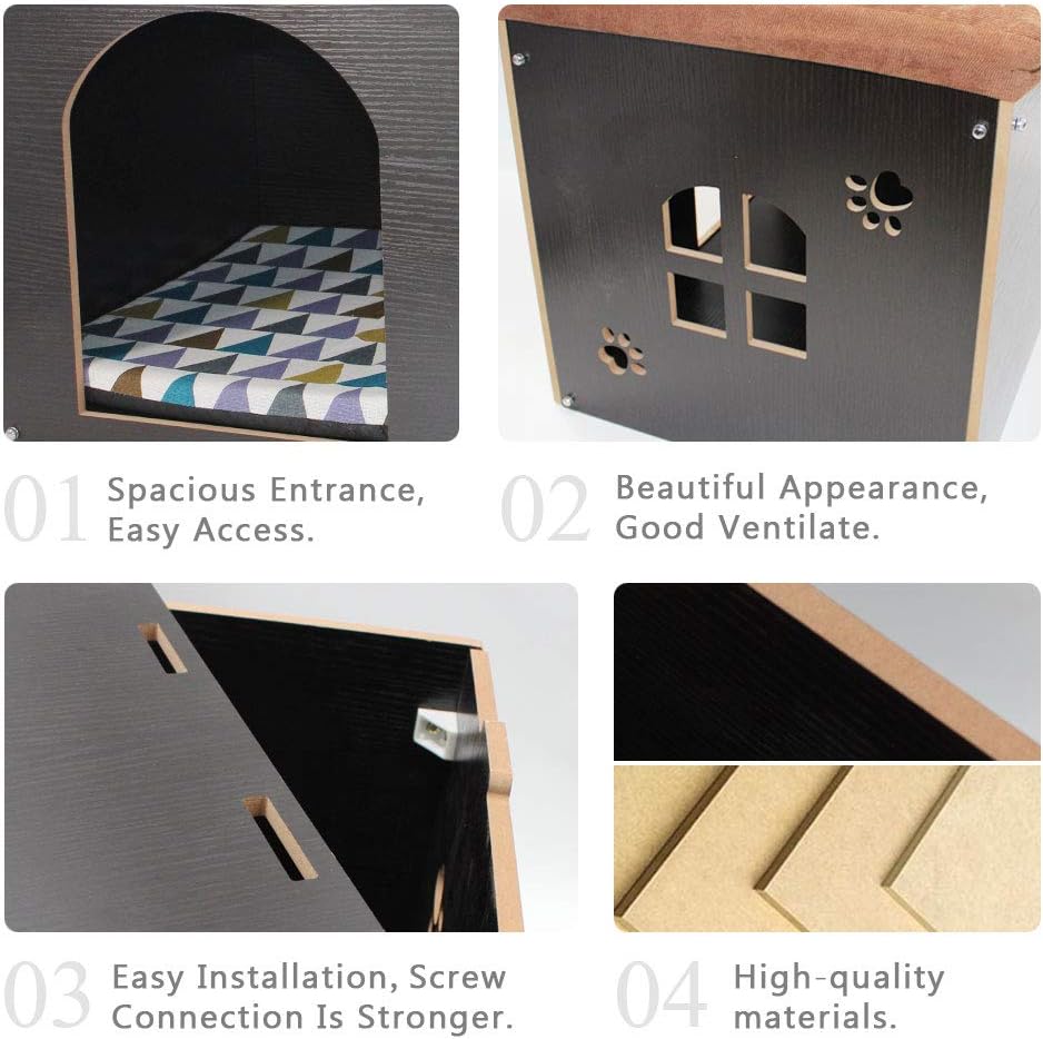 Cat Pet Bed House- Footstool Style Cat Cave Puppy Kennel - Image 3