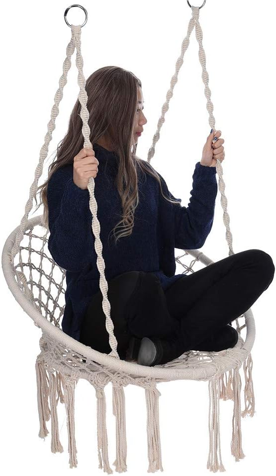 knitted swing chair