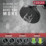 Delta Faucet 52668-BL H2Okinetic 5-Setting Raincan Shower Head Matte Black view 5