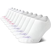 Avia Women's Low Cut Socks, 6-Pack - Performance Stretch Athletic Socks For Women (4-9), Alll White, 4-9