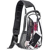 Eland Clear Sling Bag, Stadium Approved Mini PVC Crossbody Shoulder Backpack, Transparent Casual Chest Daypack for Women…