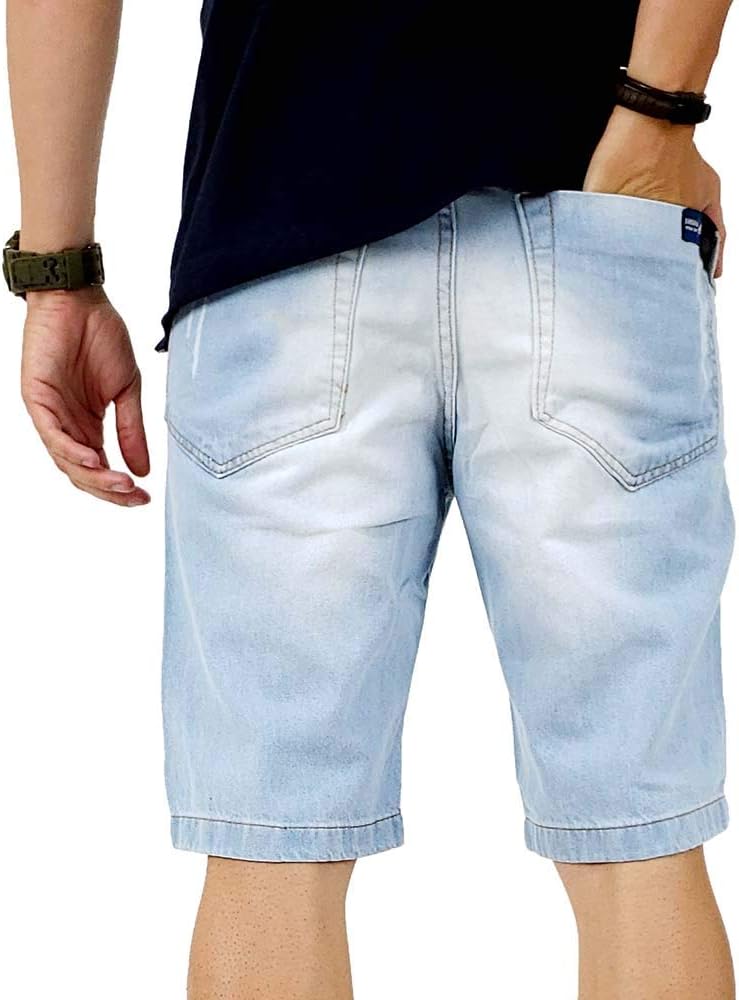 bermuda jeans claro masculina