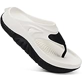 COFACE Men Orthopedic Footbed Flip Flops Fabric Toe Post Beach Sandals Size 7-15