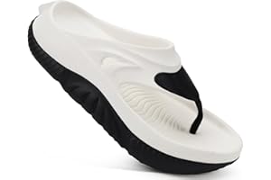 COFACE Men Orthopedic Footbed Flip Flops Fabric Toe Post Beach Sandals Size 7-15