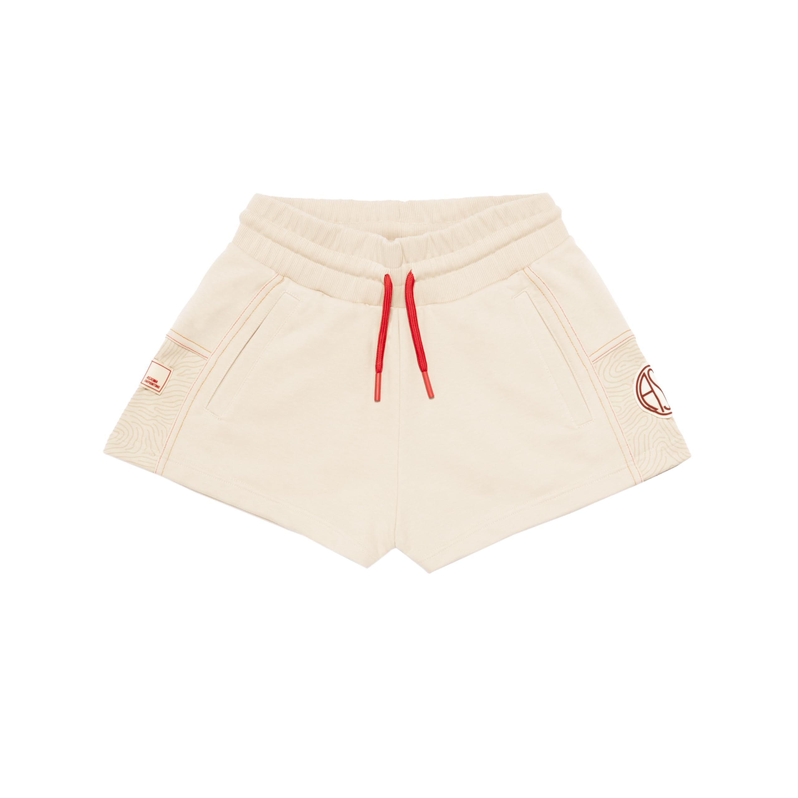 AS Roma Women's Shorts White Woman Tracksuit, Cream, XS Corto