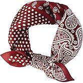 MEISEE Mulberry Silk Scarfs Women Small Square Scarf 21" x 21" Breathable Lightweight Neckerchief Headscarf
