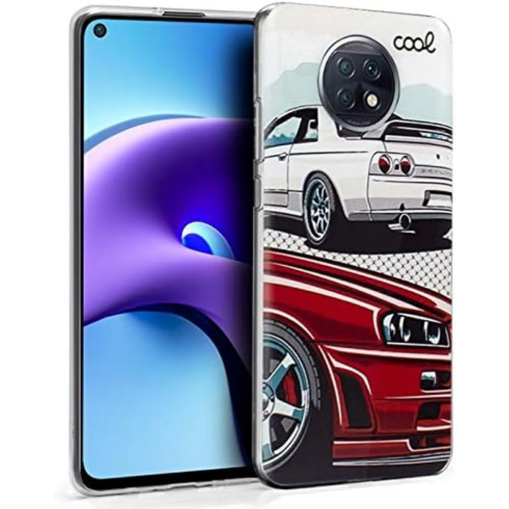 Cool Case for Xiaomi Redmi Note 9T Drawings Cars multicoloured