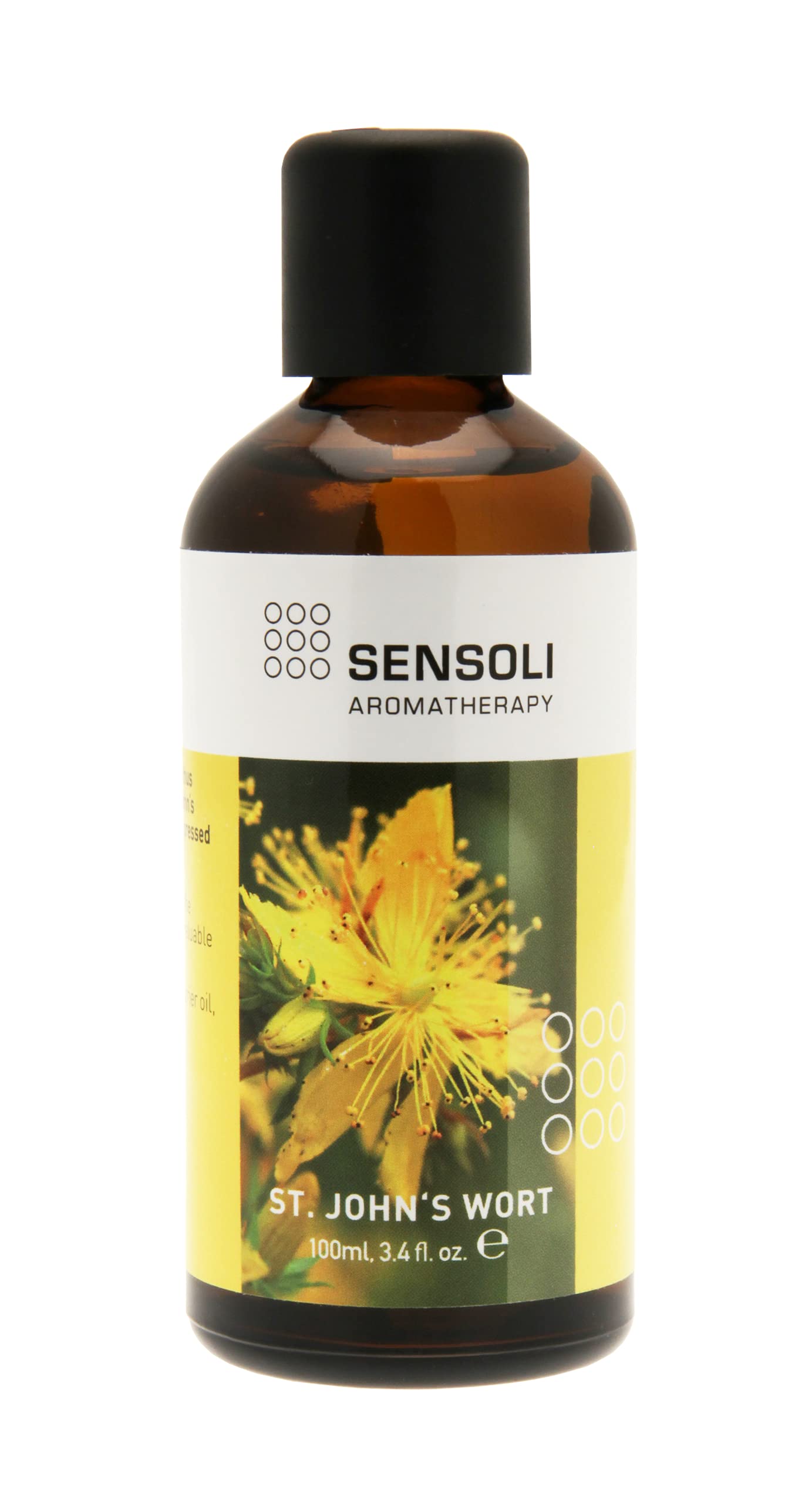 SENSOLI Carrier Massage Oil 100ml - Natural Unscented Moisturising Oil for Hair and Skin Care (100ml, St John's Wort)