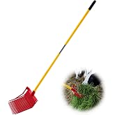 VEVOR Manure Fork, 18 Angled Tines, Horse Manure Rake with Long Fiberglass Handle, 61 in Durable Plastic Pitchfork Muck Rake Tool for Gardening Horse Stall Stable Grass Hay Cleaning Farm Work