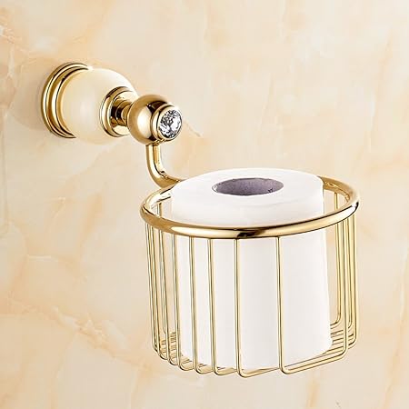 Vintage-Körbe Voll Kupfer Natürliche Jade Handtuch Papierhalter