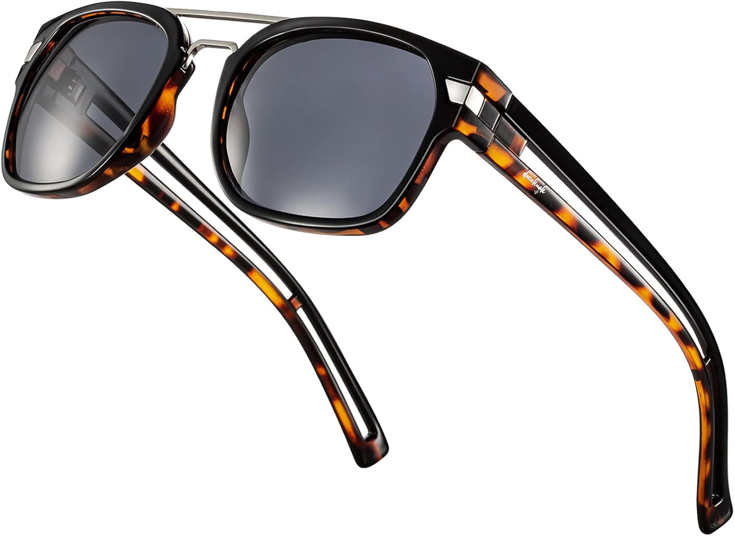 Donahugh Designer Sunglasses For Men Women Fashion Polarized Retro Sun Glasses Size Medium