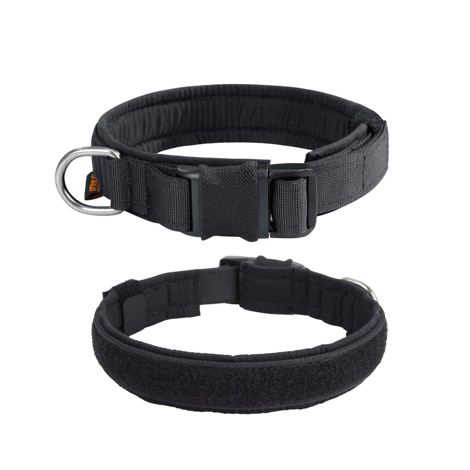 EXCELLENT ELITE SPANKER Tactical Small Puppy Dog Collar Nylon Adjustable Heavy Duty Military for Small Medium and Large Dogs Pet(BLK-L) — image 1
