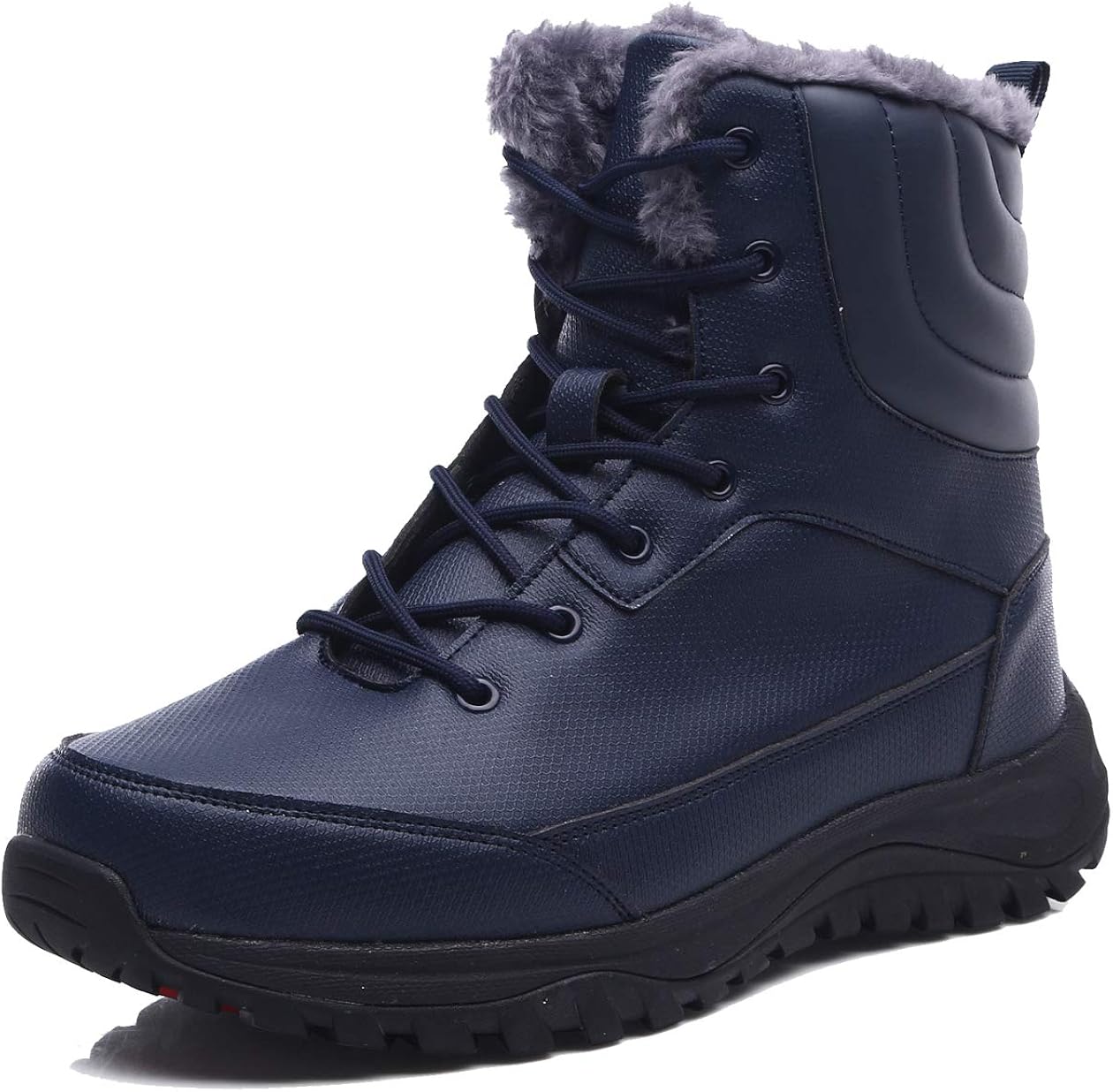 EXEBLUE Mens Waterproof Hiking Boot Winter Snow Boots Outdoor Mid Ankle