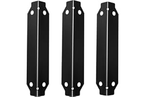 SafBbcue DGC310CNP-D Grill Heat Shield for Dyna Glo 3-Burner Grill Replacement Parts Dyna Glo DGC310RNP-D DGC310BNP-D DGB305CNP DGB300CNP Gas Grill Parts Porcelain Steel Heat Plates Flame Tamer 3 Pack