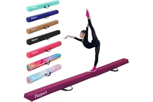 FBSPORT 8/9/9.5/10ft Balance Beam: Folding Floor Gymnastics Equipment for Kids Adults,Non Slip Rubber Base,Gymnastics Beam fo